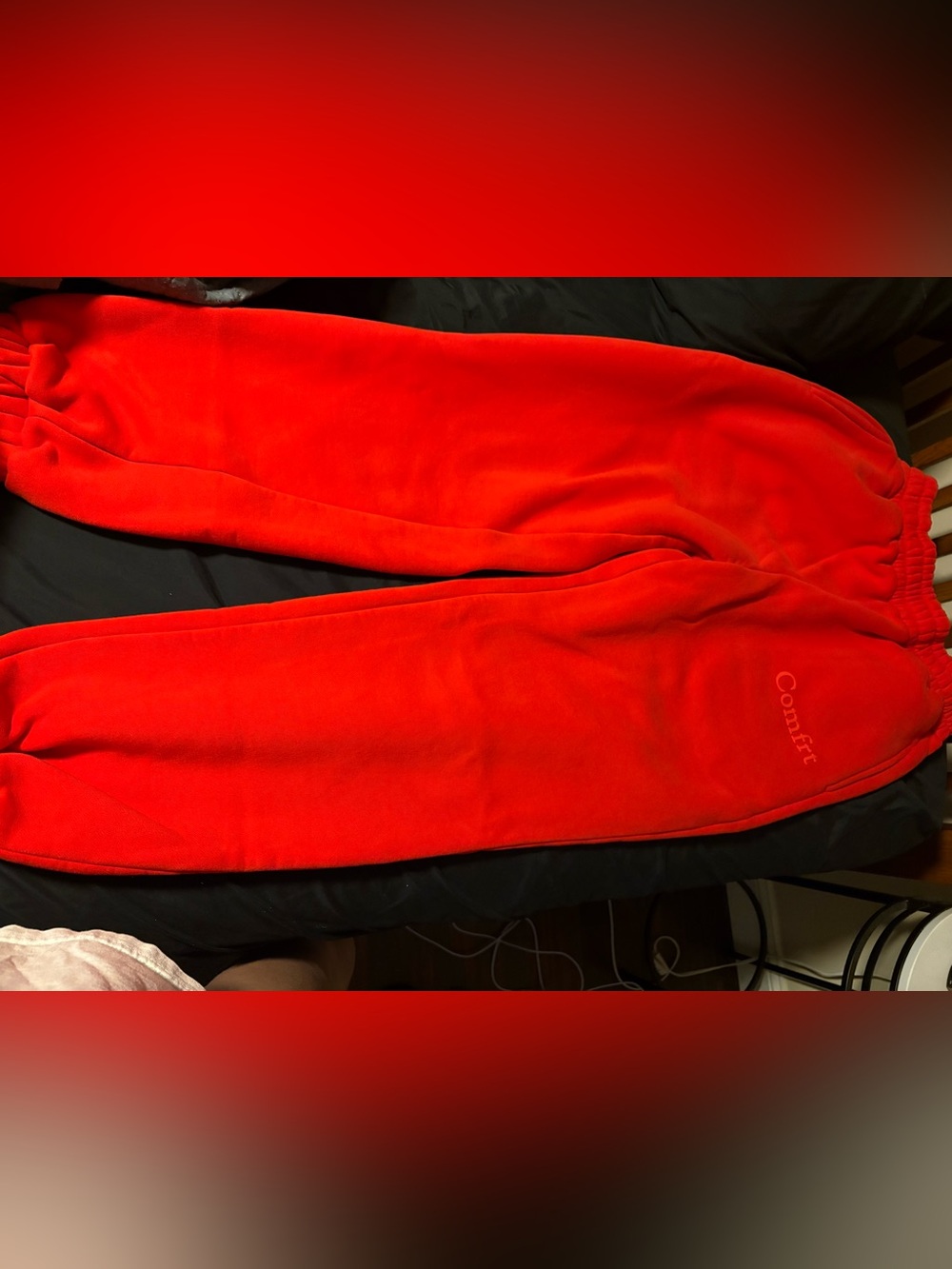 Comfrt Red Fleece Sweatpants